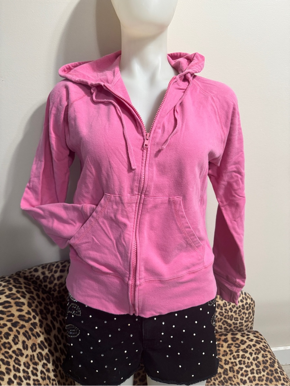 Y2K Cotten Ginny Pink Zip-Up Hoodie Jacket